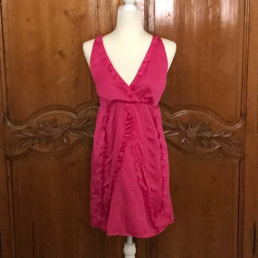 New with tags - INC Bright Fushia Ruffle Dress